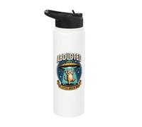 Chat drôle enlevé par des extraterrestres Stainless Steel Insulated Water Bottle