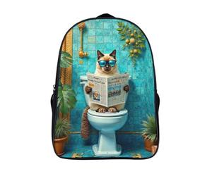 chat drôle imprimé en 3d sacs à dos 12 ans plus grande capacité actualités de lecture sac à dos personnalisé hommes femmes décontracté livre sac 2 compartiment-16,pour l'école les voyages affaires