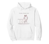 Chat drôle, Je Vais Bien, J'Ai déjà pleuré sarcastiquement Sweat à Capuche