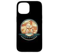 Chat drôle Mange la nouille Japonaise Soupe Ramen Chats Coque pour iPhone 15