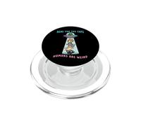 Chat drôle OVNI Alien Meme Ici pour l'amoureux des Chats PopSockets PopGrip pour MagSafe