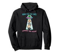 Chat drôle OVNI Alien Meme Ici pour l'amoureux des Chats Sweat à Capuche
