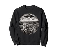 Chat drôle OVNI Selfie Rencontre Alien Scenic Sci FI Design Sweatshirt