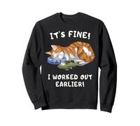 Chat Drôle Pense Trop Et A Toujours Faim Sweatshirt