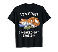 Chat Drôle Pense Trop Et A Toujours Faim T-Shirt