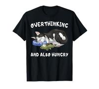 Chat Drôle Pense Trop Et A Toujours Faim T-Shirt