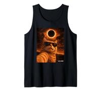 Chat drôle Portant des Lunettes de Soleil Eclipse Chaser Selfie 2026 Débardeur