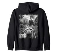 Chat drôle prenant Un Selfie avec Train à Vapeur Meme Trainspotting Sweat à Capuche