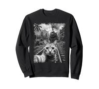 Chat drôle prenant Un Selfie avec Train à Vapeur Meme Trainspotting Sweatshirt