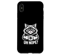 Chat drôle Tenant Un café Uh Nope Mad Joke Coque pour iPhone XS Max