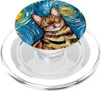 Chat du Bengal Nuit étoilée par Aja PopSockets PopGrip pour MagSafe
