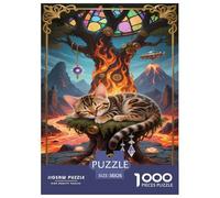 Chat du Bengale Adultes Puzzles 1000 Pièces Animal Jeux Éducatifs Décoration Intérieure Cadeaux d'anniversaire pour Noël Jeu De Défi Familial Tueur Ennuyeux 38x26cm/1000pcs