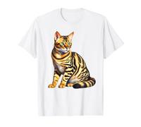 Chat du Bengale Assis T-Shirt Graphique avec Valeur