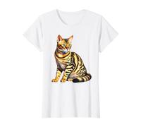 Chat du Bengale Assis T-Shirt Graphique avec Valeur