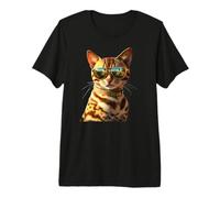 Chat du Bengale avec Lunettes de Soleil Leopardette Bengal T-Shirt Haut de Gamme