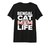 Chat du Bengale Maman Vie Mignon Chaton Bengale Amoureux T-Shirt Haut de Gamme