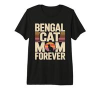 Chat du Bengale Mom Forever Retro T-Shirt Haut de Gamme