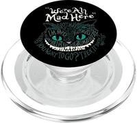 Chat du Cheshire Alice We're All Mad Here Wonderland PopSockets PopGrip pour MagSafe
