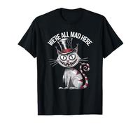 Chat du Cheshire Effrayant, We're All Mad Here, Goth Girl T-Shirt