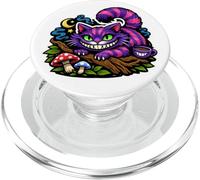 Chat du Cheshire Invisible Sourire Dark Esthétique Fantaisie Art PopSockets PopGrip pour MagSafe