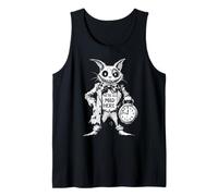 Chat du Cheshire Pays des Merveilles Noir Fantaisie Horreur Débardeur
