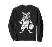 Chat du Cheshire Pays des Merveilles Noir Fantaisie Horreur Sweatshirt