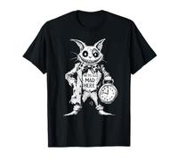 Chat du Cheshire Pays des Merveilles Noir Fantaisie Horreur T-Shirt