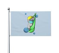 Chat Du Peuple Masqué Drapeau De Festival Double Face Drapeaux Durable Bannières 90X150Cm Pour Dortoirs Chambres Toutes Les Saisons