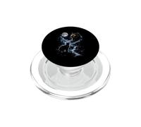 Chat écaille de Tortue Hurlant à la Lune PopSockets PopGrip pour MagSafe