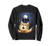 Chat Effrayant avec Animal de Compagnie Monstre cryptide Mothman Sweatshirt