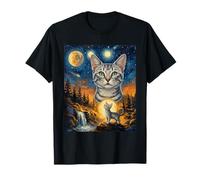 Chat égyptien mau Hurlant à la Lune T-Shirt