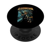 Chat électricien drôle Vintage Travail Humour Design PopSockets PopGrip Adhésif