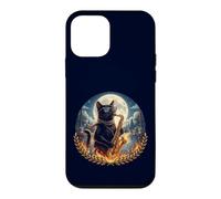 Chat élégant Joue Un Saxophone Romantique au Clair de Lune Coque pour iPhone 12 Mini