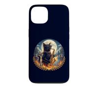 Chat élégant Joue Un Saxophone Romantique au Clair de Lune Coque pour iPhone 13