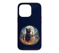 Chat élégant Joue Un Saxophone Romantique au Clair de Lune Coque pour iPhone 13 Pro