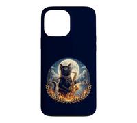 Chat élégant Joue Un Saxophone Romantique au Clair de Lune Coque pour iPhone 13 Pro Max