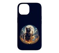 Chat élégant Joue Un Saxophone Romantique au Clair de Lune Coque pour iPhone 14