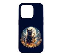 Chat élégant Joue Un Saxophone Romantique au Clair de Lune Coque pour iPhone 15 Pro