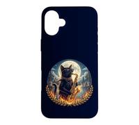 Chat élégant Joue Un Saxophone Romantique au Clair de Lune Coque pour iPhone 16 Plus