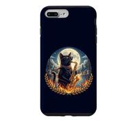 Chat élégant Joue Un Saxophone Romantique au Clair de Lune Coque pour iPhone 7 Plus/8 Plus