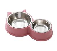 Chat en acier inoxydable, bol d'eau pour chien | Gato antidérapant - pour chiens - Plume d'eau et de nourriture - Jouet de lick épais - Approvisionnement avec un design unique avec une bouche large et