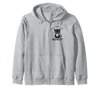 Chat en colère buvant du café. Ça ne me regarde pas. Sweat à Capuche