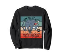 Chat en colère de Noël, ES-tu Un Chaton, Moi, Les Chats Ont Sweatshirt, Unisexe pour Adultes, Noir, M