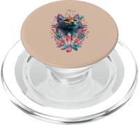 Chat en Cristal Arc-en-Ciel Mignon pour Les Amateurs d'art félin PopSockets PopGrip pour MagSafe