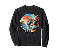 Chat en Grèce, Acropole D'Athènes Et Parthénon Sweatshirt
