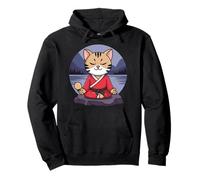 Chat en méditation Zen Moine Kawaii Mindfulness Relax Yoga Chat Sweat à Capuche