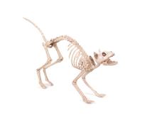 Chat en os Halloween déco blanc 60x12x25cm