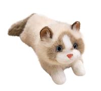 Chat en Peluche - 15,75 Pouces Animal en Peluche réaliste pour Jeu Doux, Fonction sonore Interactive avec Huggable, Chat Jouet pour décor pour, Salon de pépinière de Chambre à Coucher,