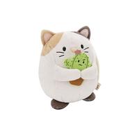Chat en peluche angy 27 cm avec cactus