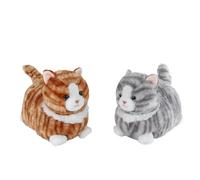 Chat en peluche couché 25 cm